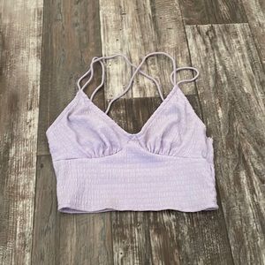 Lilac cropped tank top